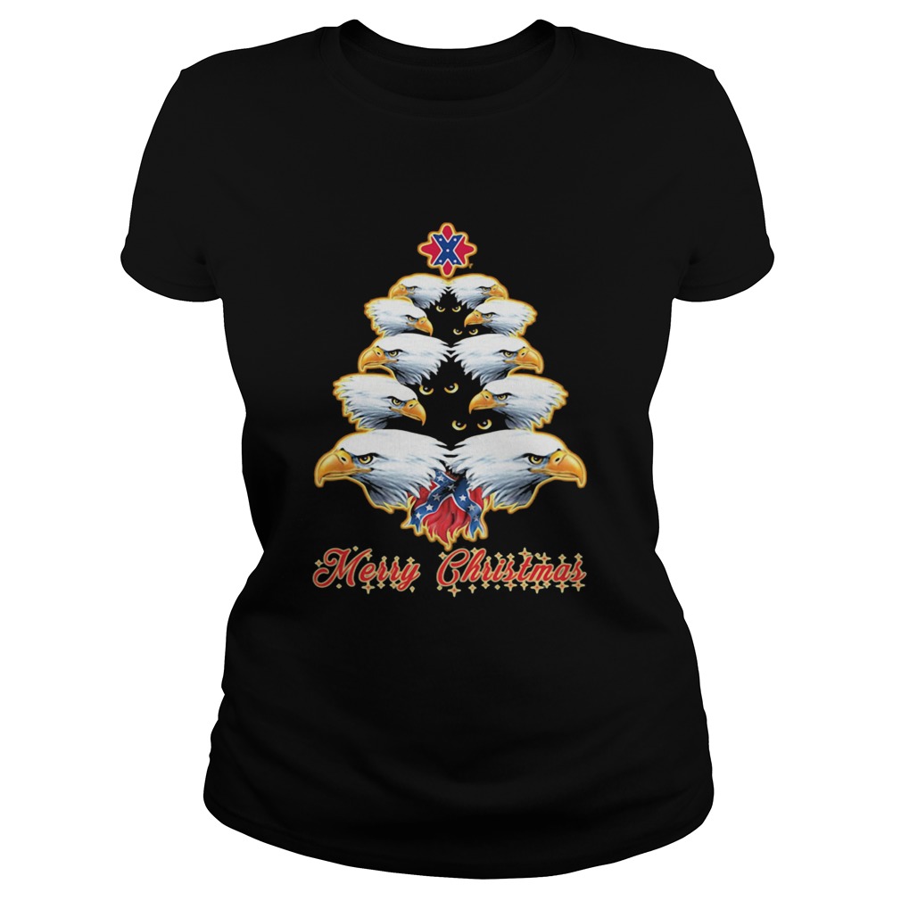 Merry christmas tree eagles british flag  Classic Ladies