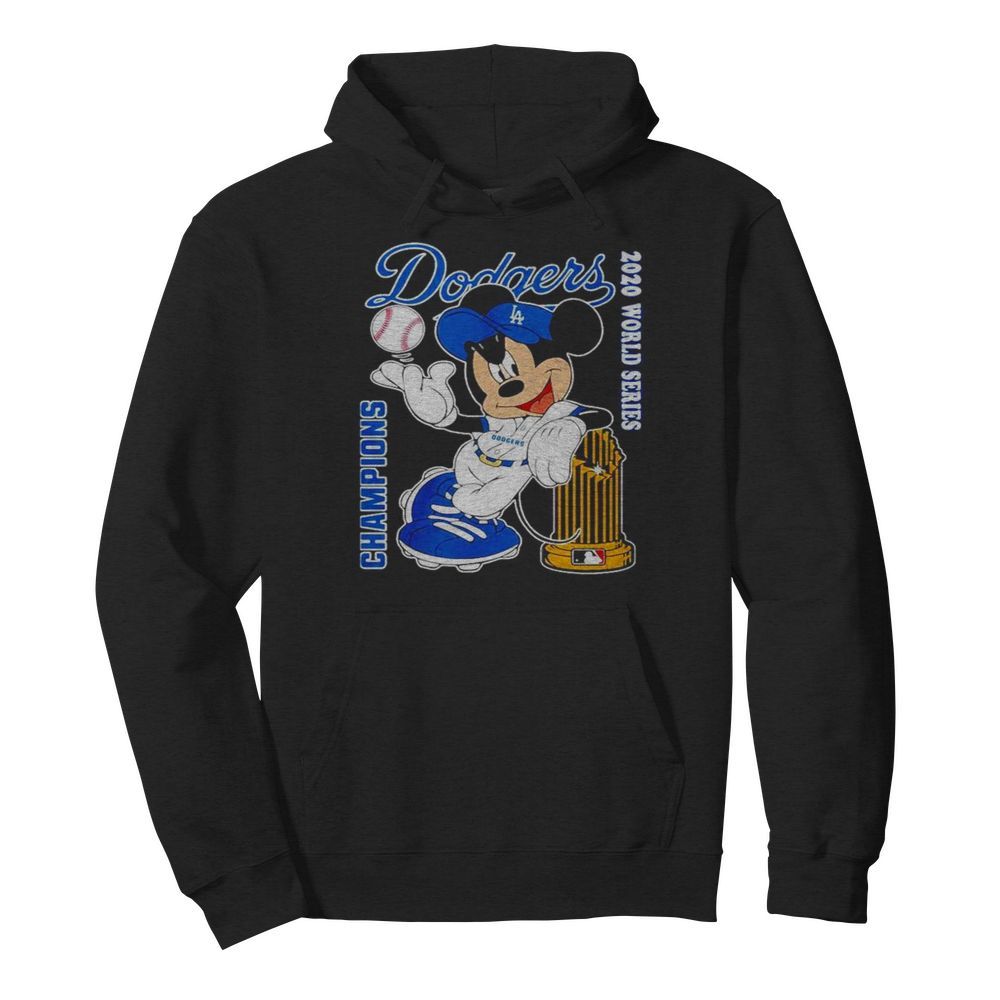 Mickey Mouse Los Angeles Dodgers Champions 2020 World Series  Unisex Hoodie