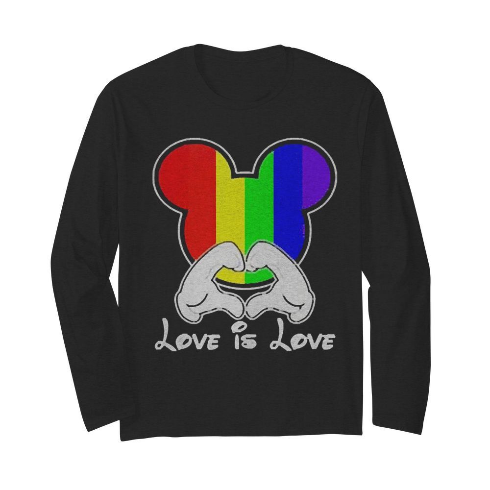 Mickey Mouse Love Is Love 2020  Long Sleeved T-shirt 