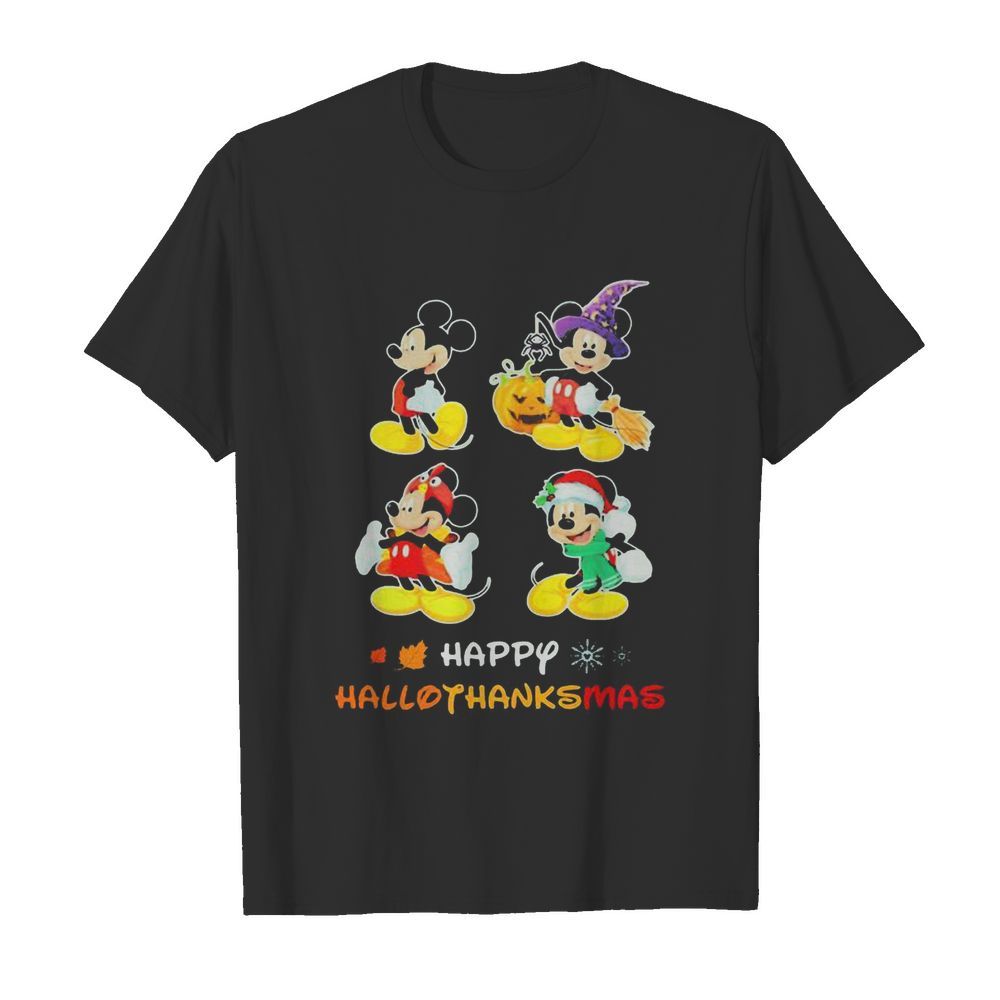 Mickey happy hallothanksmas shirt