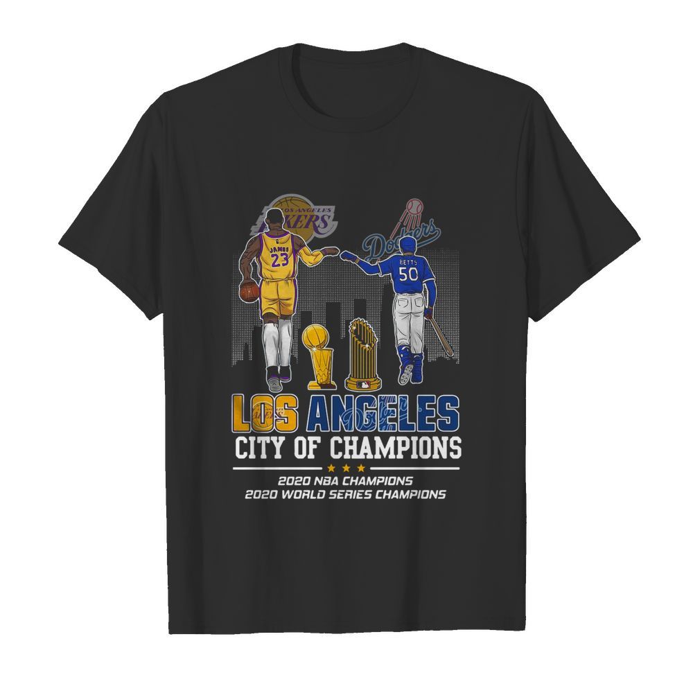 Mookie Betts Lebron James Los Angeles City Of Champions 2020 shirt