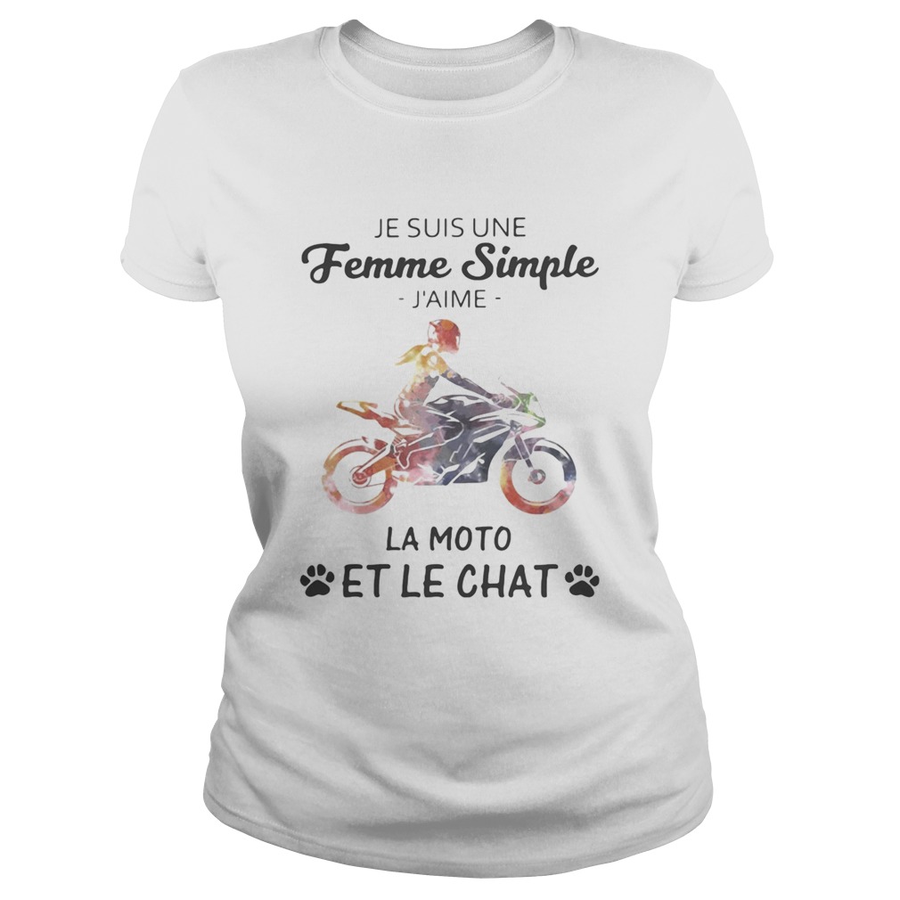 Motorcycle Je Suis Une Femme Simple Jaime La Moto Et Le Chat  Classic Ladies