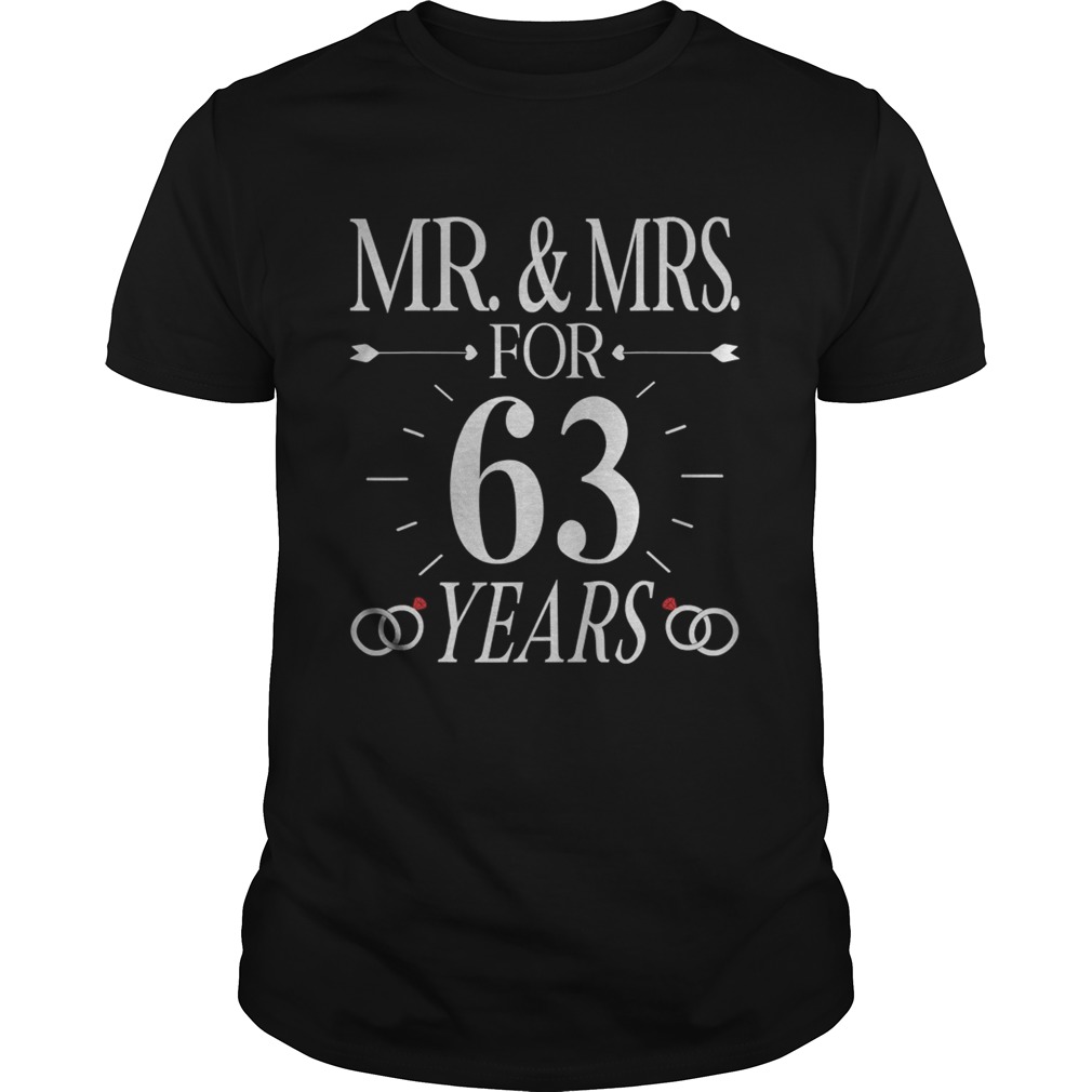 Mrmrs For 63 years 63th wedding anniversary matching shirt