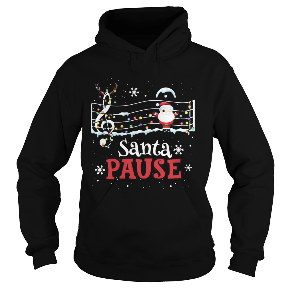 Music Lovers Santa Pause Christmas  Hoodie