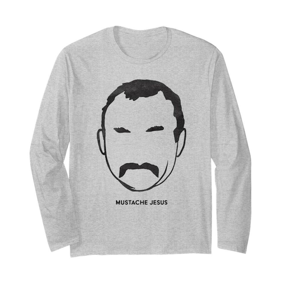 Mustache Jesus  Long Sleeved T-shirt 