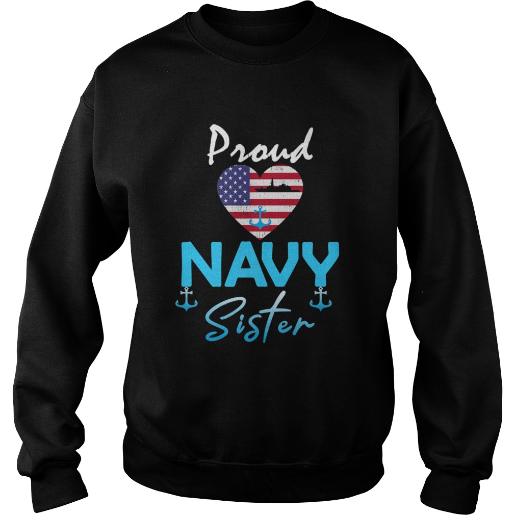 Navy US VeteranNavy Sister Proud Navy Sister  Sweatshirt