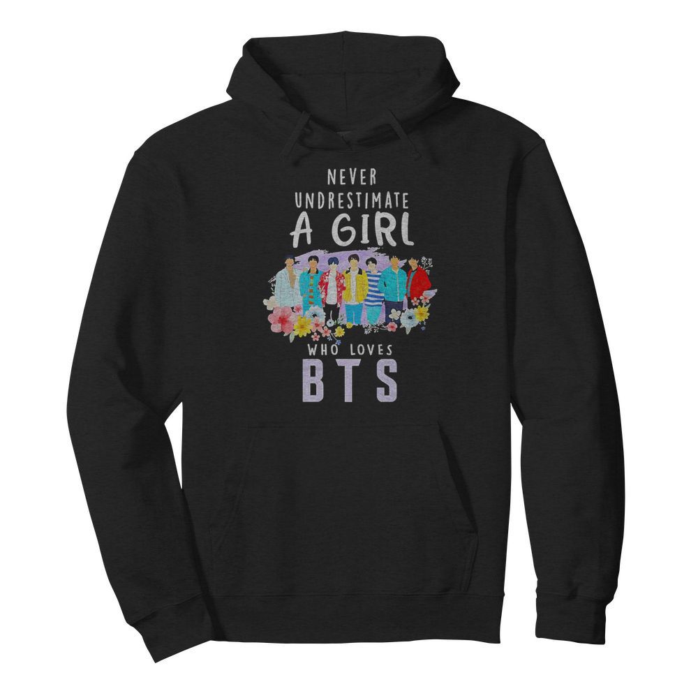 Never Underestimate A Girl Who Loves BTS  Unisex Hoodie