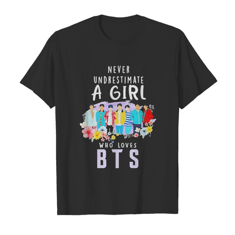 Never Underestimate A Girl Who Loves BTS  Classic Men's T-shirt