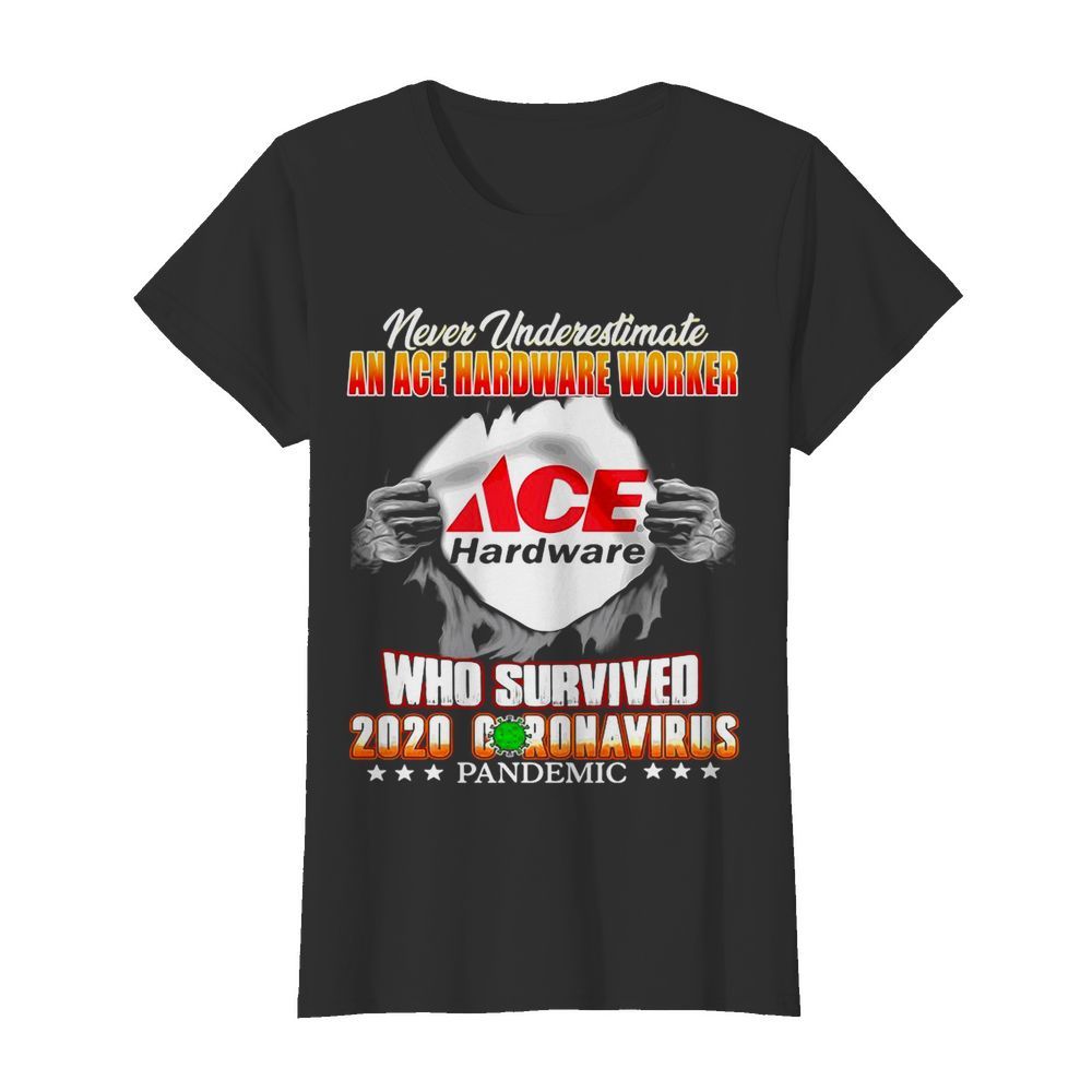 Never Underestimate An Ace Hardware Worker Who Survived 2020 Coronavirus  Classic Women's T-shirt