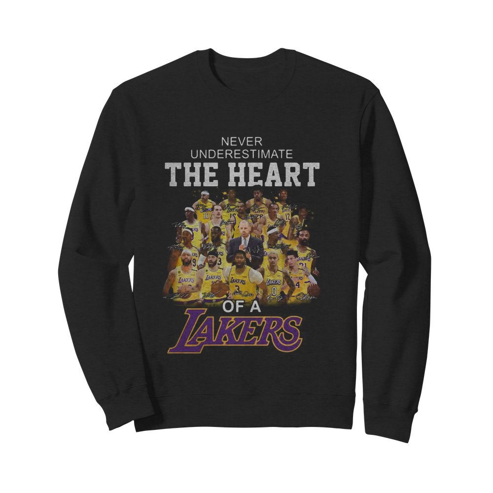 Never Underestimate The Heart Of A Lakers Signature  Unisex Sweatshirt