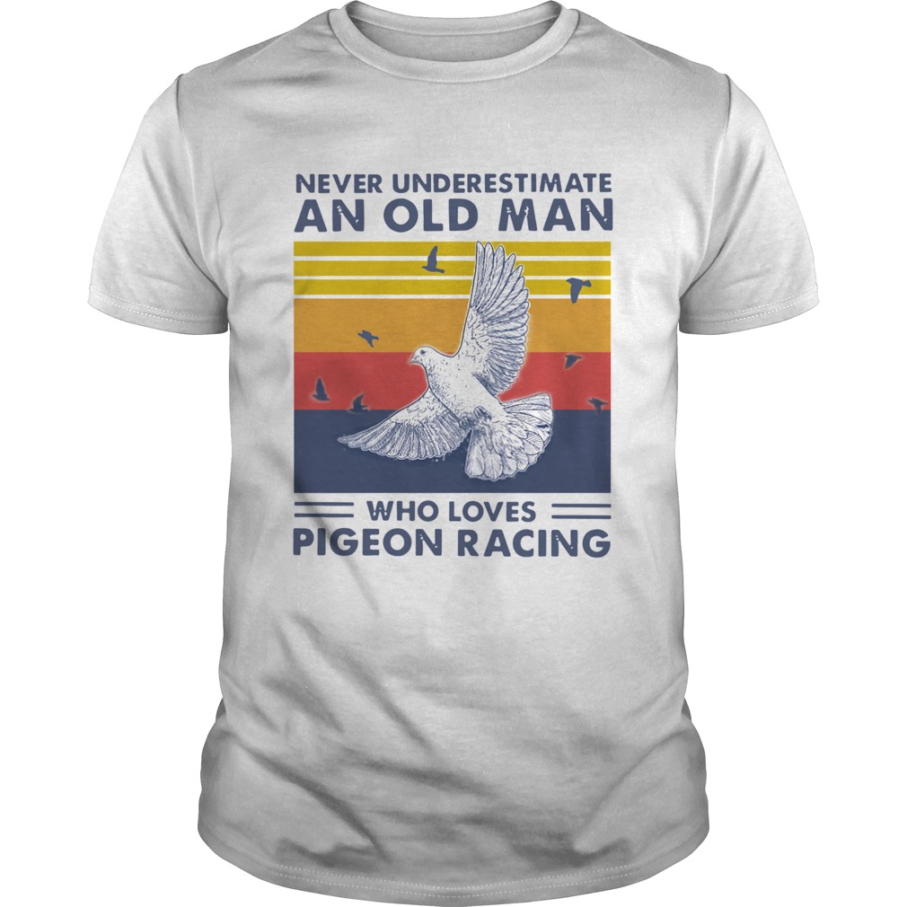 Never Underestimate Who Loves Pigeon Racing Vintage Retro shirt