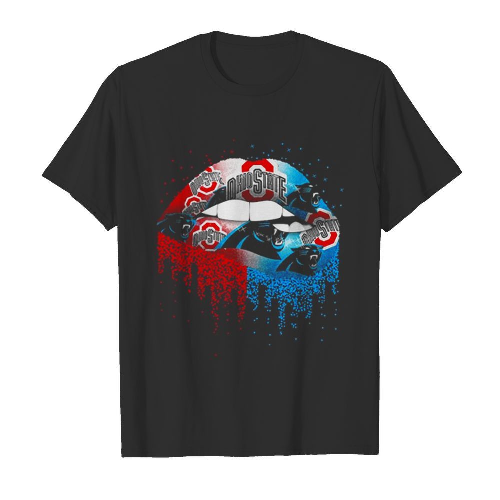 Ohio State Buckeyes And Carolina Panthers Lips shirt