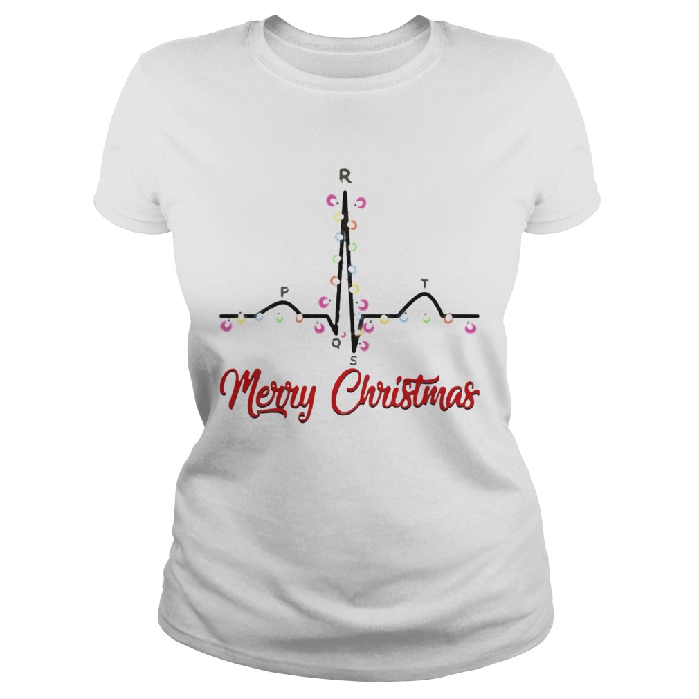 PQRST Heartbeat Christmas Cardiologist  Classic Ladies