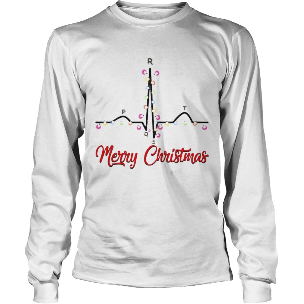 PQRST Heartbeat Christmas Cardiologist  Long Sleeve