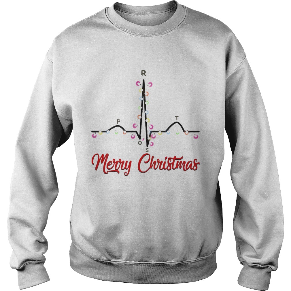 PQRST Heartbeat Christmas Cardiologist  Sweatshirt