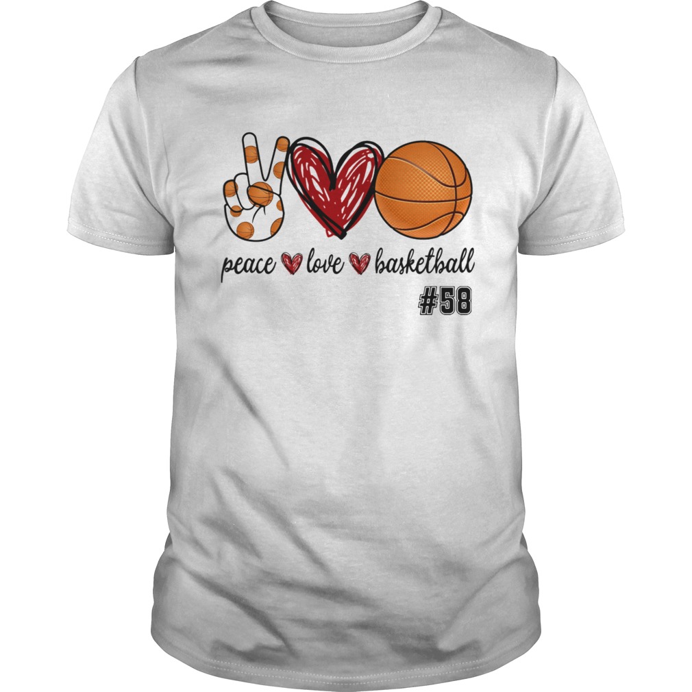 Peace Love Basketball 58 shirt