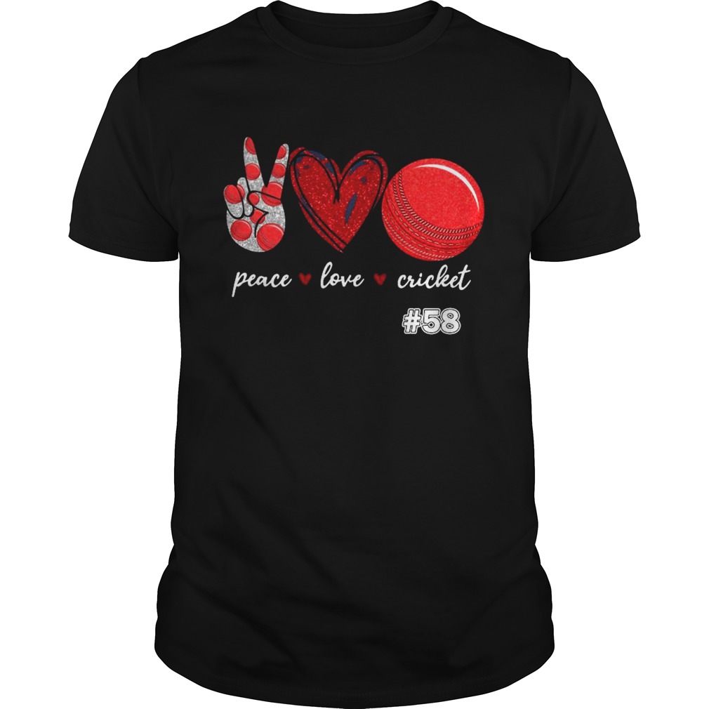 Peace Love Cricket 58 shirt