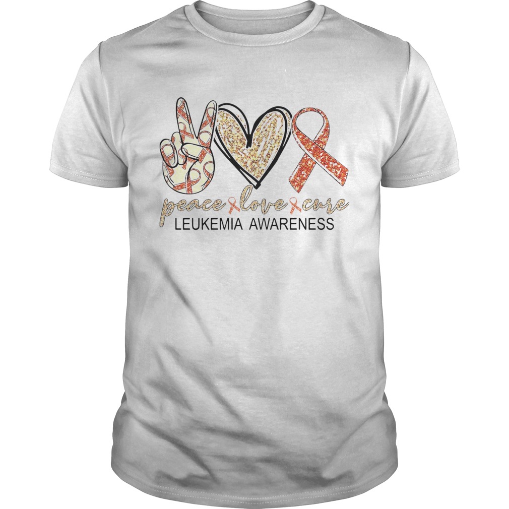 Peace Love Cure Leukemia Awareness Diamond  Unisex