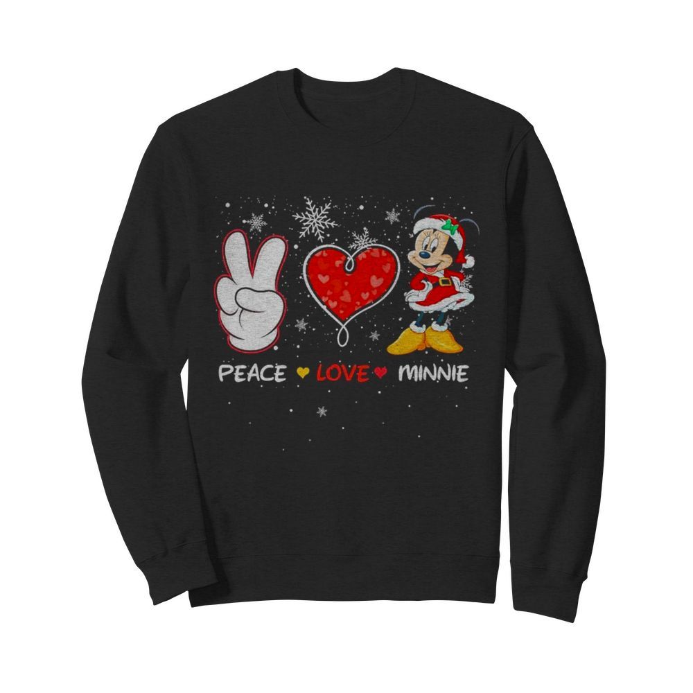 Peace Love Minnie mouse Santa Merry Christmas  Unisex Sweatshirt