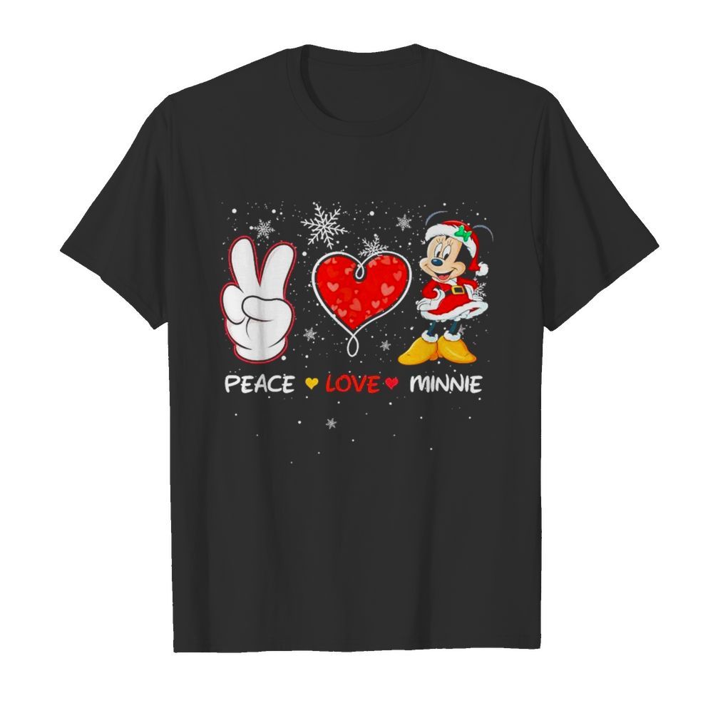 Peace Love Minnie mouse Santa Merry Christmas  Classic Men's T-shirt