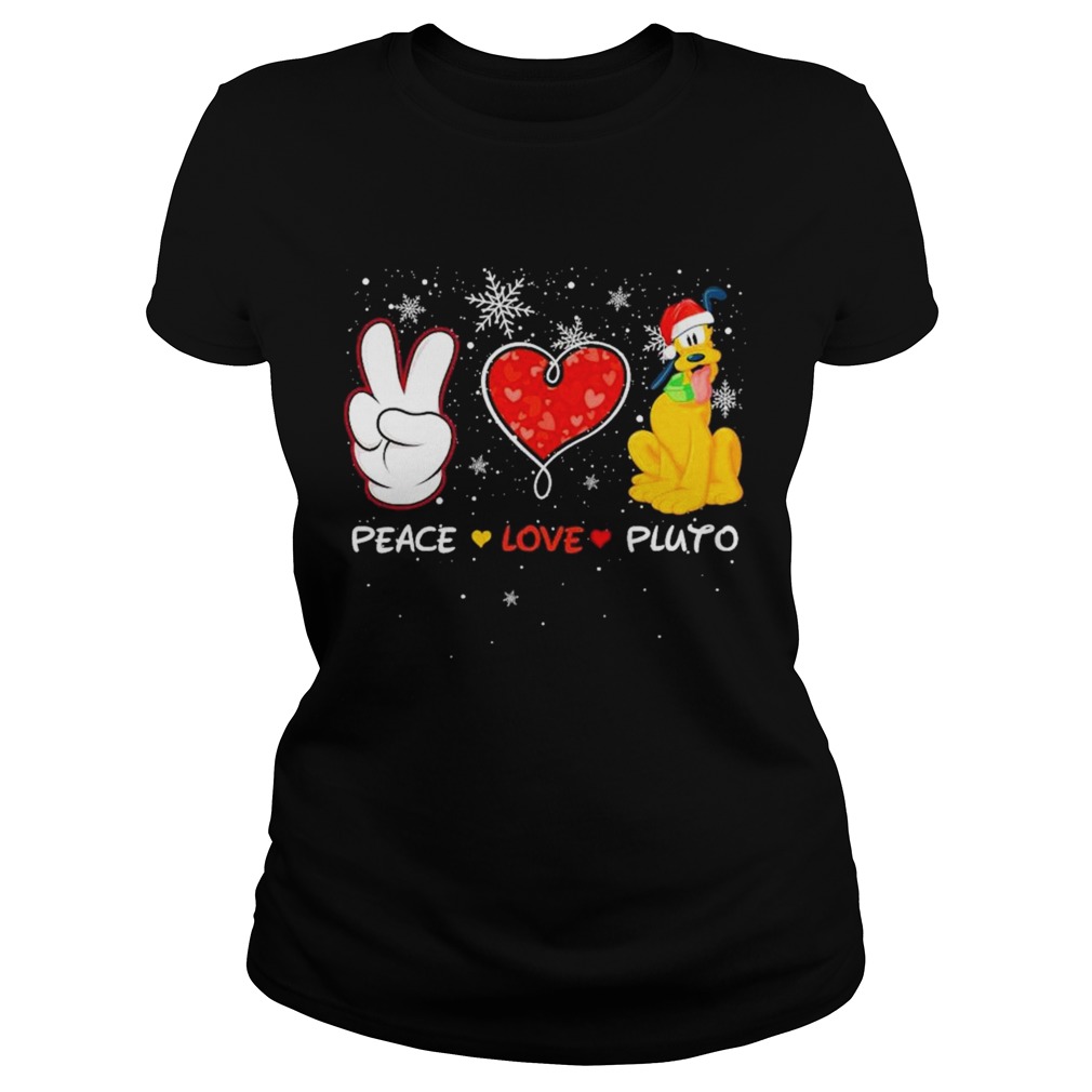 Peace Love Pluto Santa Merry Christmas  Classic Ladies