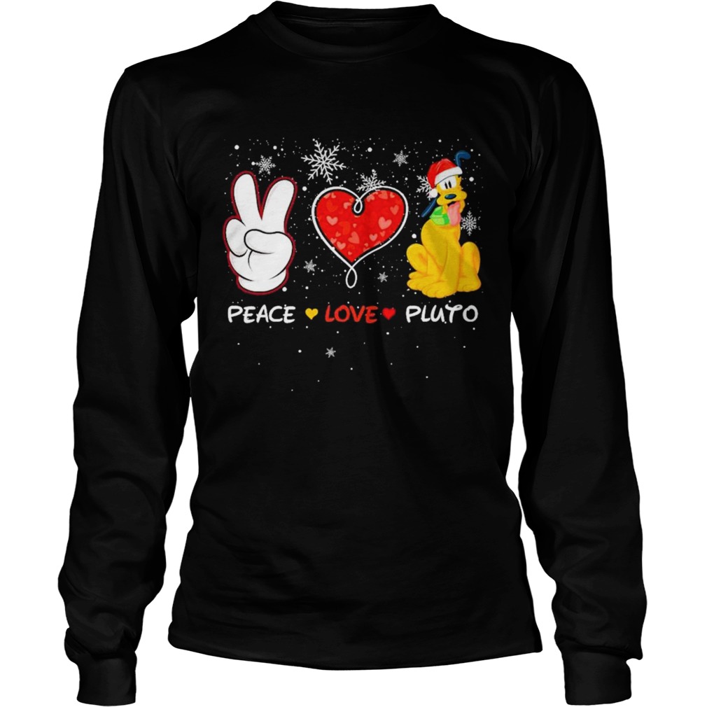 Peace Love Pluto Santa Merry Christmas  Long Sleeve