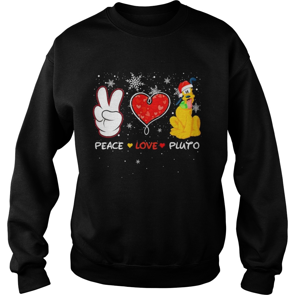 Peace Love Pluto Santa Merry Christmas  Sweatshirt