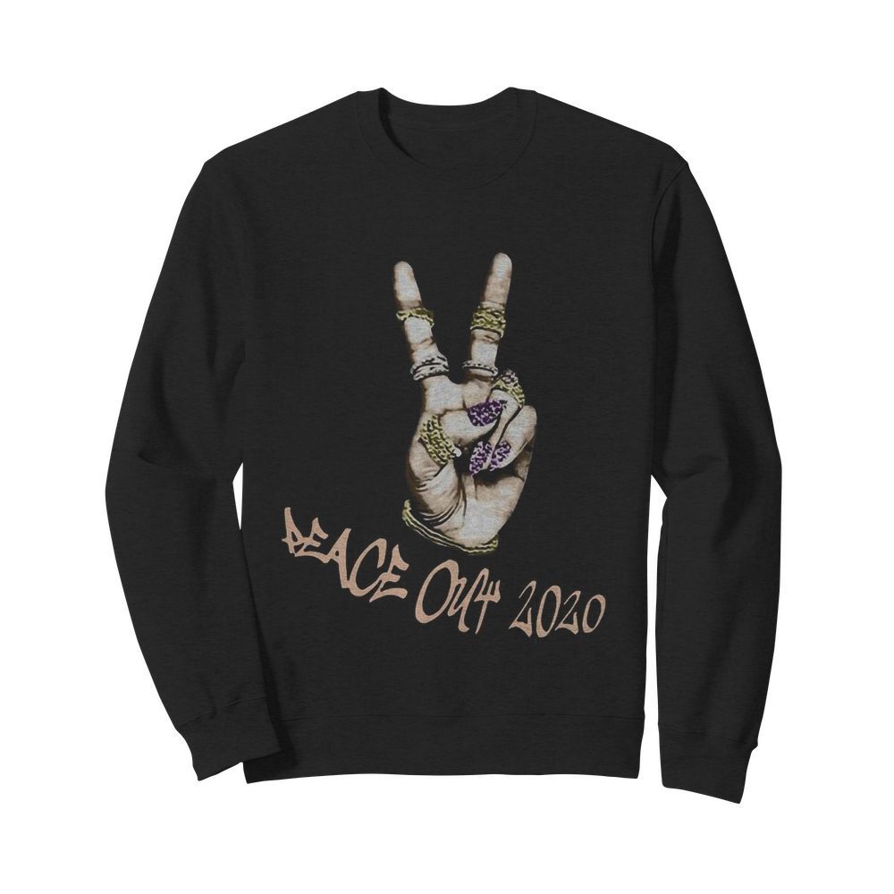 Peace Out 2020 Sign With Ring Bling  Unisex Sweatshirt