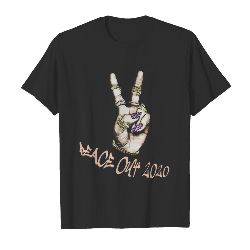 Peace Out 2020 Sign With Ring Bling  Classic Men's T-shirt