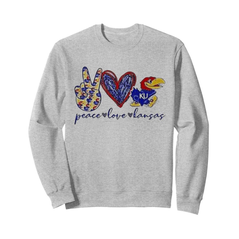 Peace love kansas jayhawks  Unisex Sweatshirt