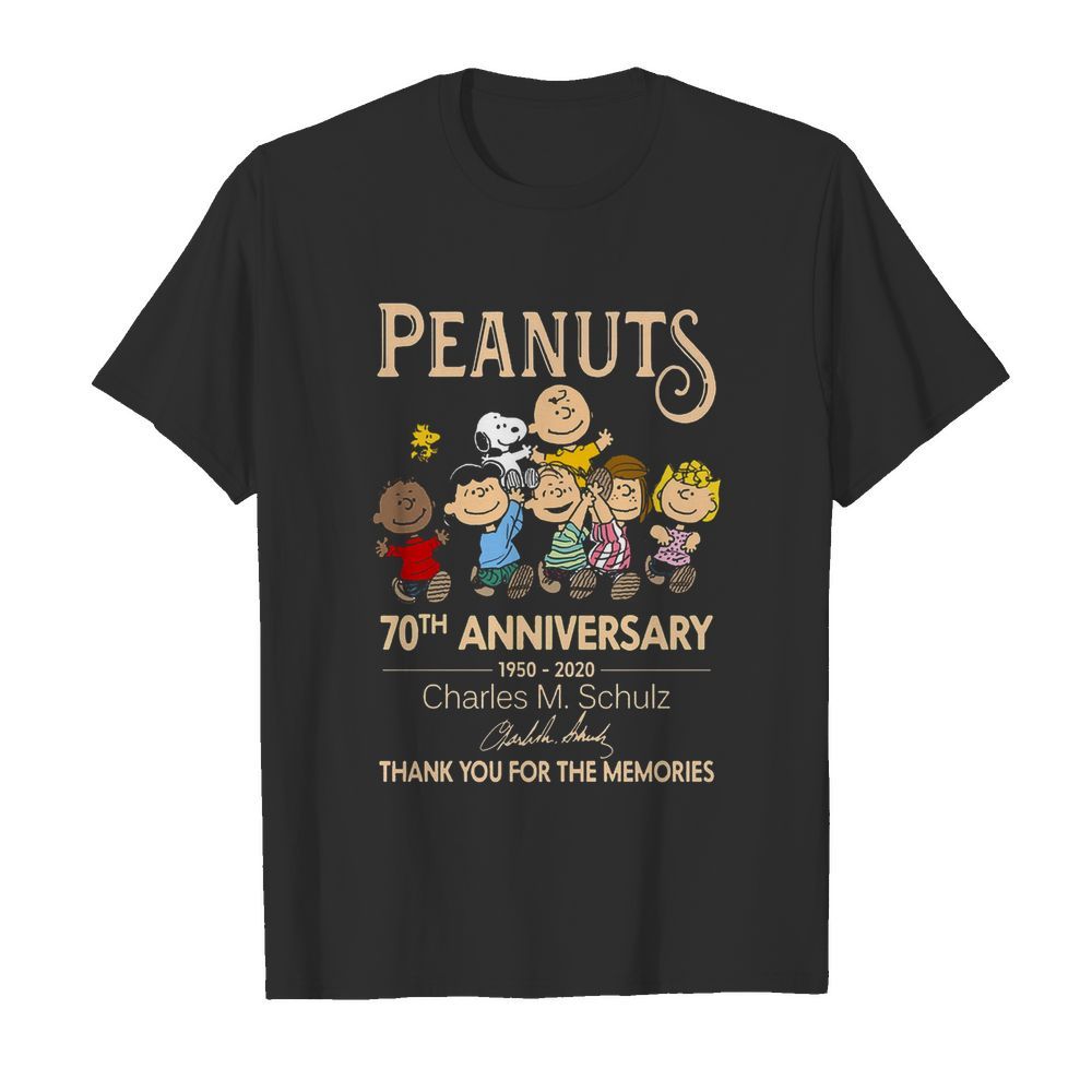 Peanuts 70th Anniversary 1950 2020 Charles M Schulz Snoopy shirt