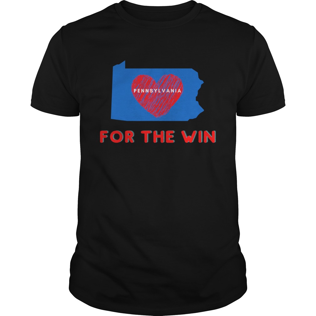 Pennsylvania for the win patriotic biden and harris heart shirt