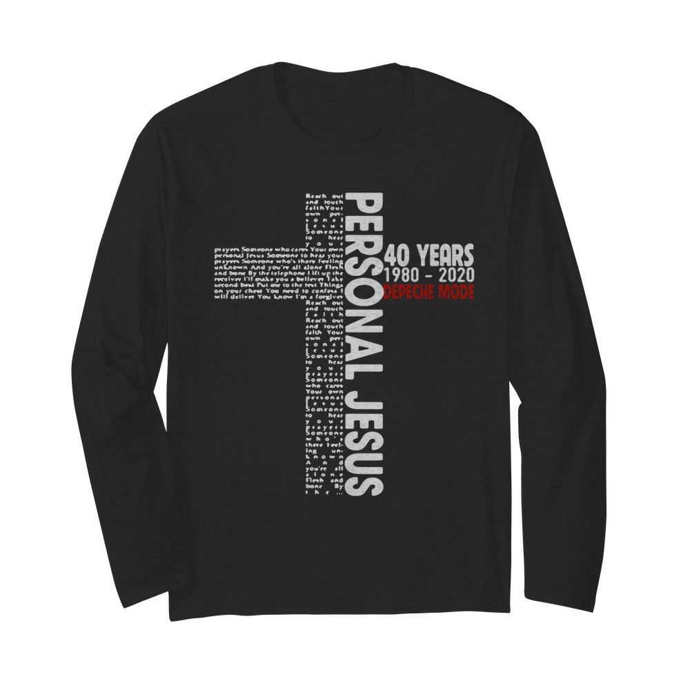 Personal Jesus Lyrics 50 Years Depeche Mode  Long Sleeved T-shirt 