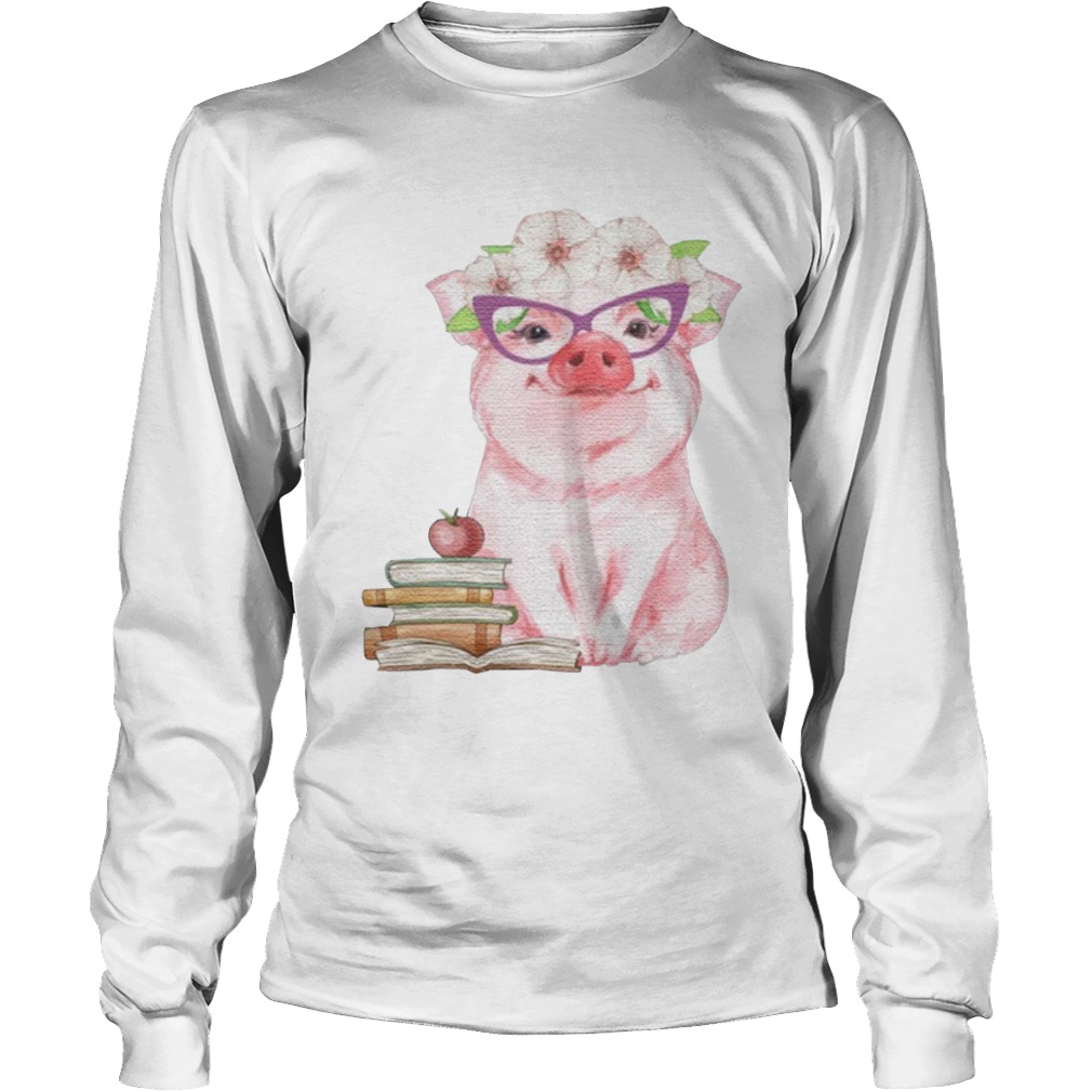 Pig Teachers Books Apple  Long Sleeve