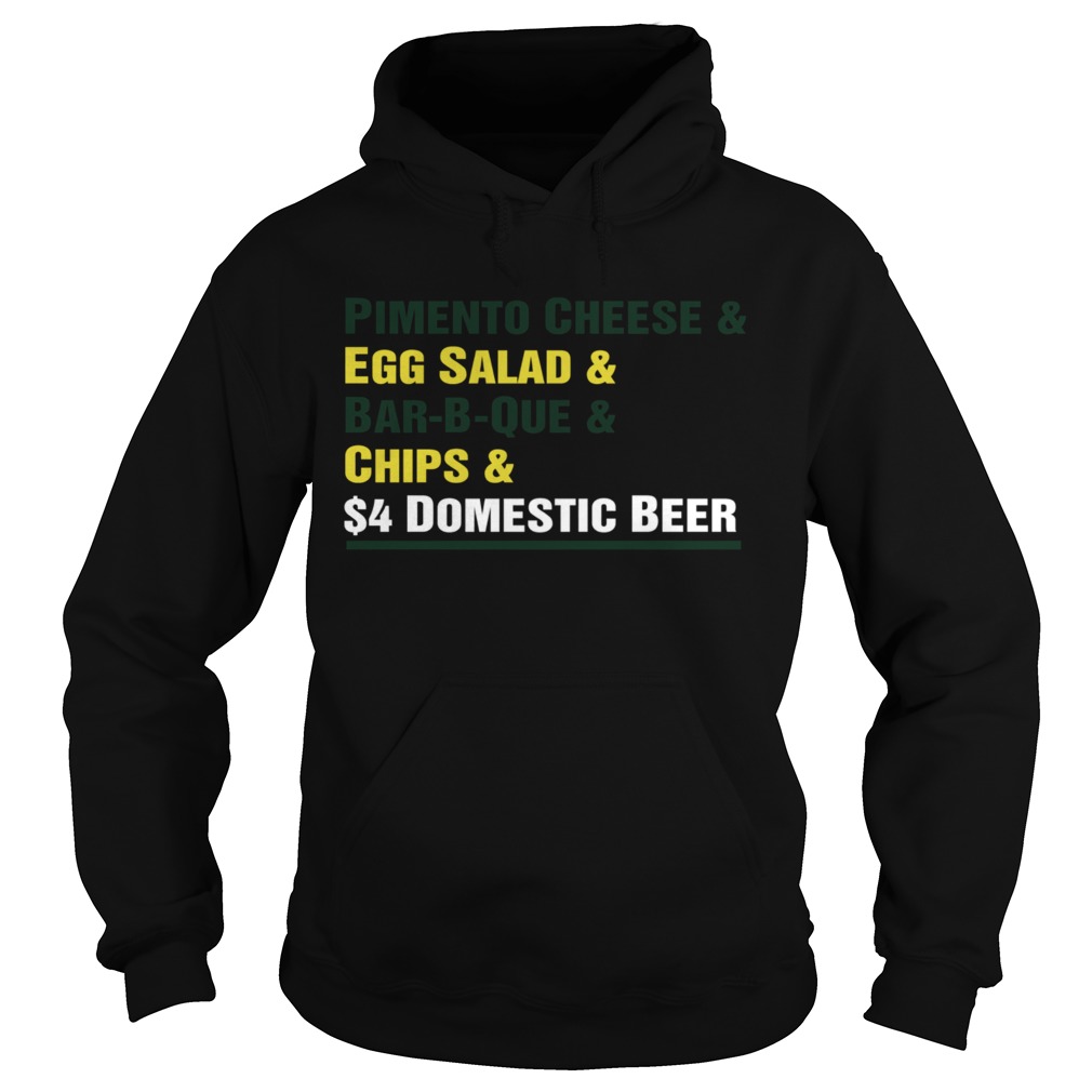 Pimento Cheese And Egg Salad And Bar b que And Chips And Domestic Beer  Hoodie