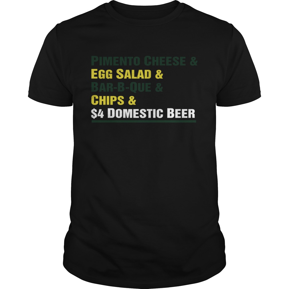 Pimento Cheese And Egg Salad And Bar b que And Chips And Domestic Beer  Unisex