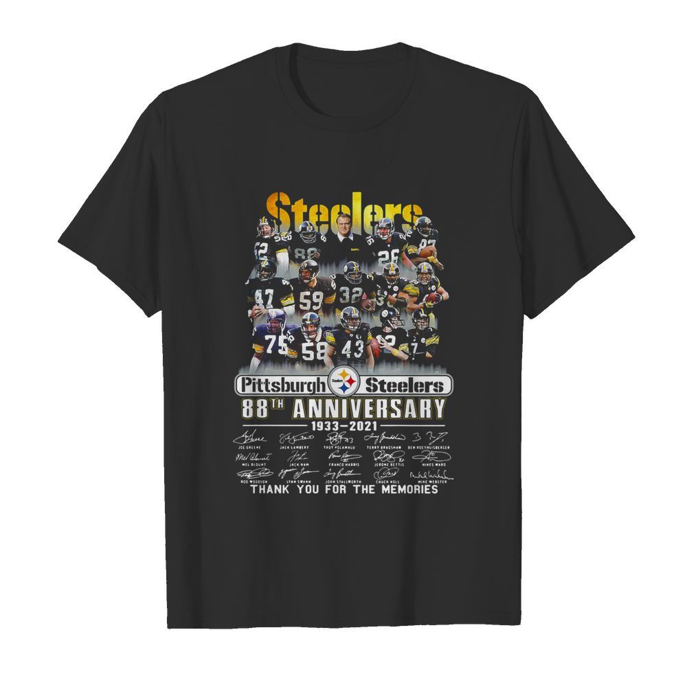 Pittsburgh Steelers 88th Anniversary Signatures Thank You For The Memories shirt