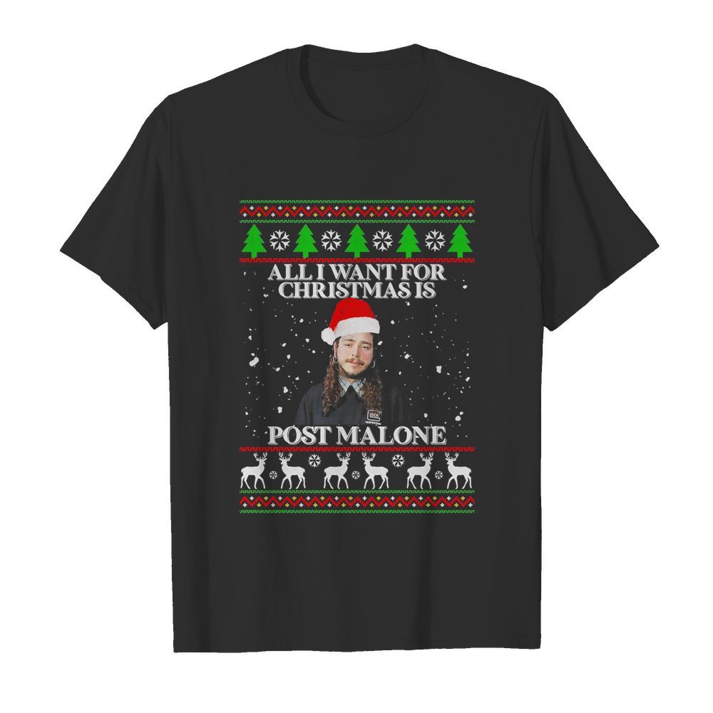 Post Malone All I Want For Christmas Is Home Malone Ugly  Classic Men's T-shirt