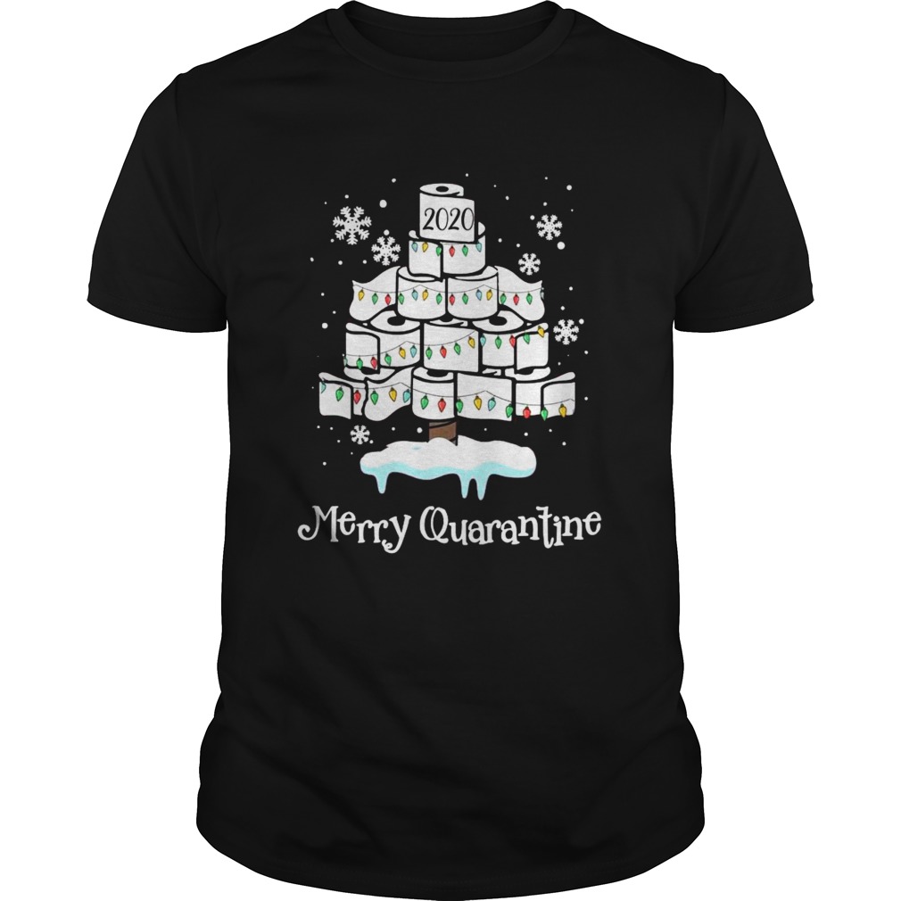 Quarantine Christmas 2020 Toilet paper tree Merry Quarantine shirt