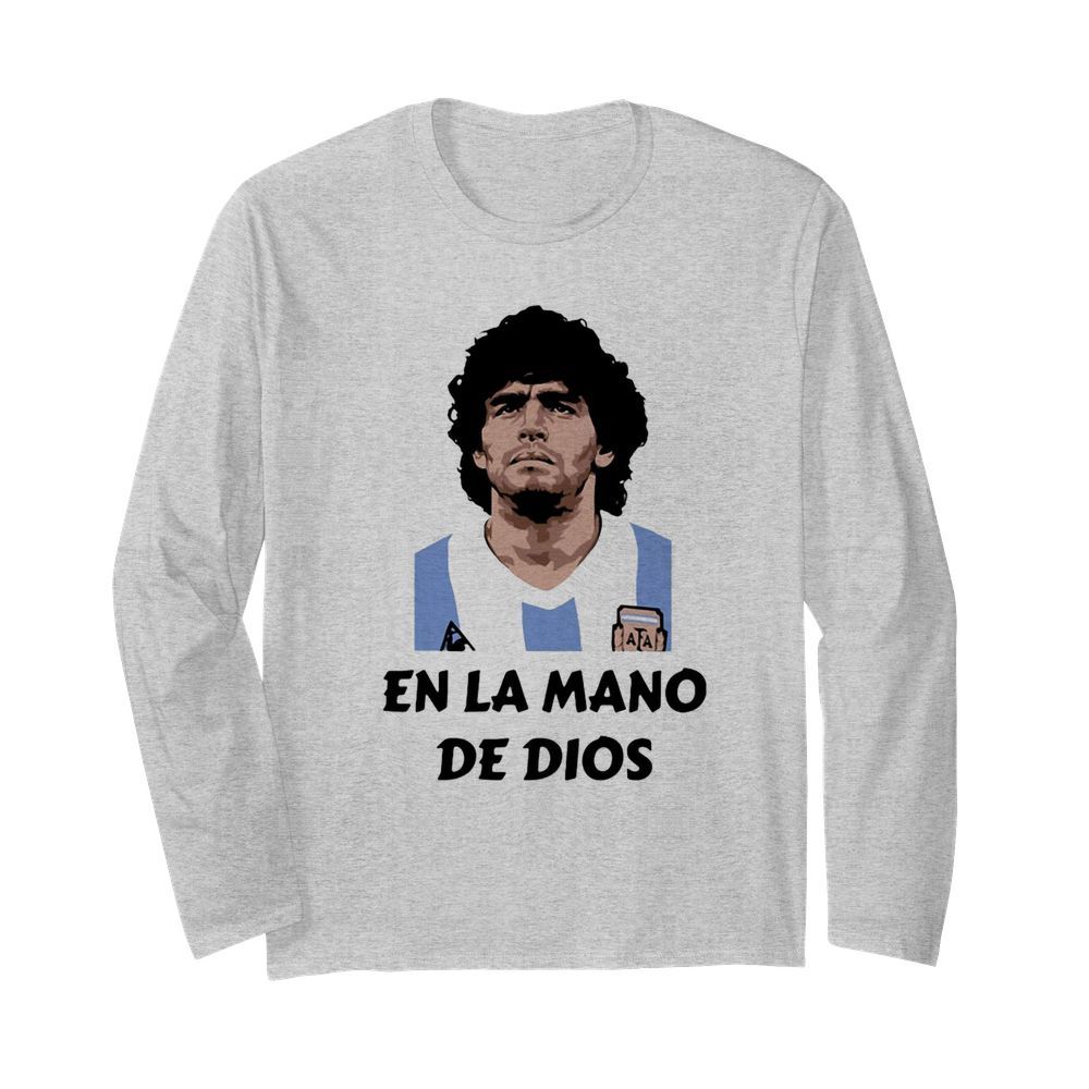 RIP Diego Maradona En La Mano De Dios  Long Sleeved T-shirt 