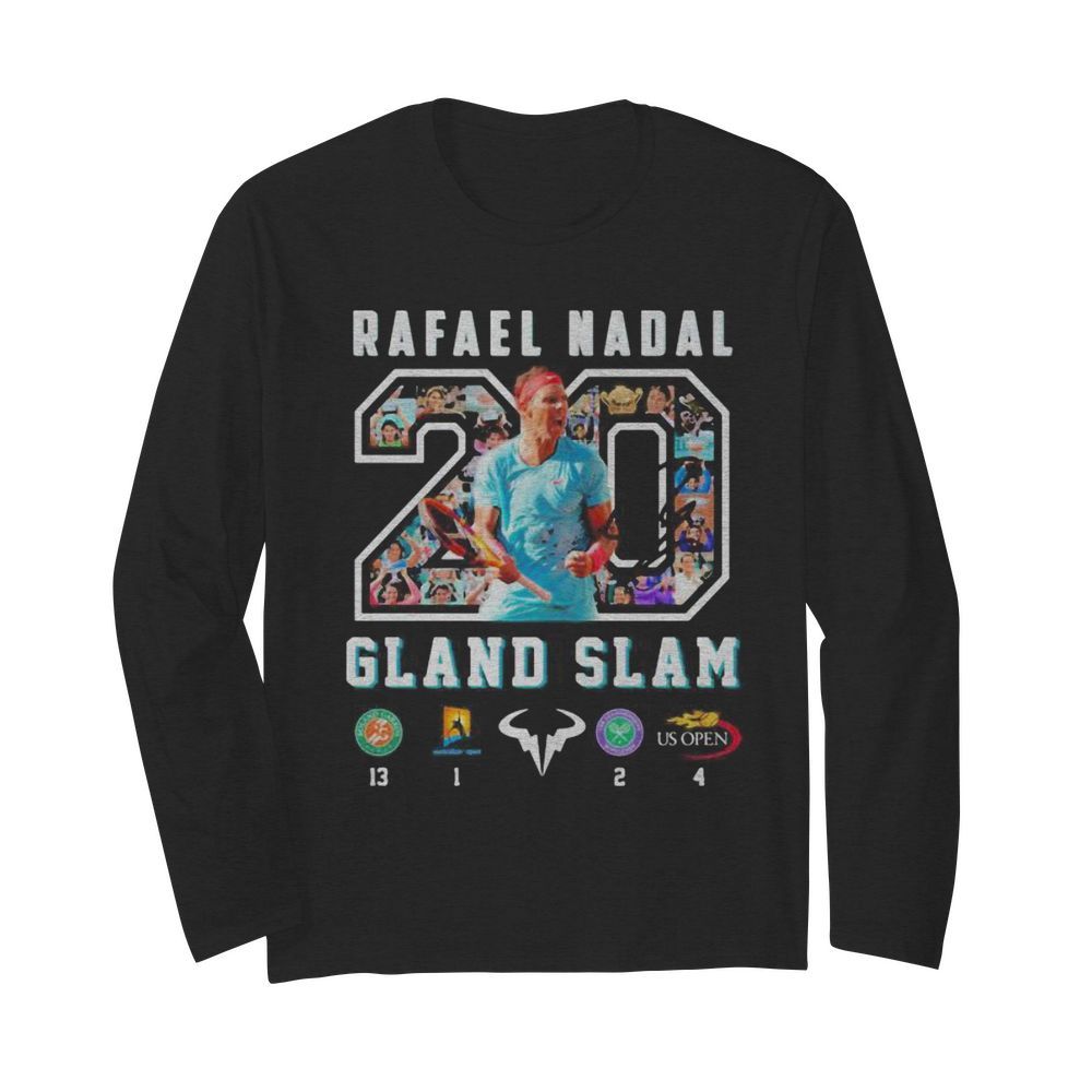 Rafael nadal 20 gland slam badminton  Long Sleeved T-shirt 