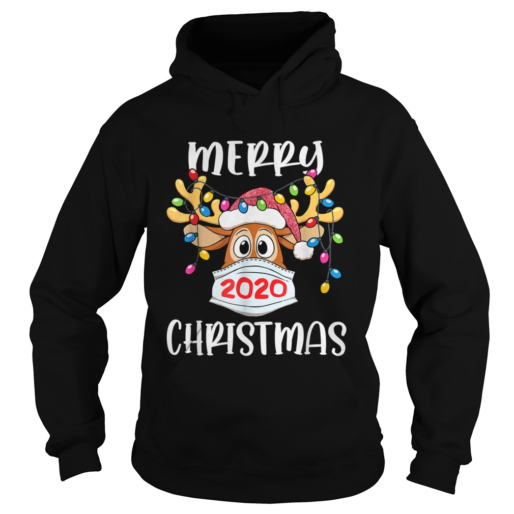 Reindeer In Mask Merry Christmas 2020  Hoodie