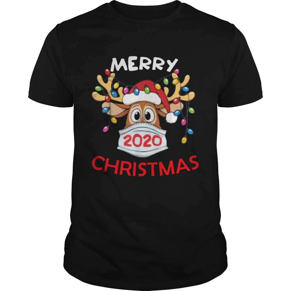 Reindeer In Mask Shirt Funny Merry Christmas 2020 shirt