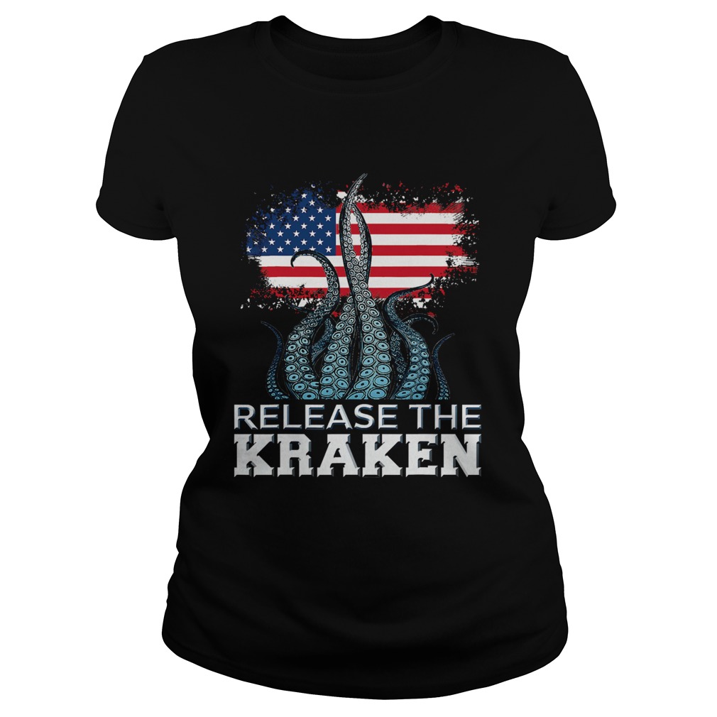 Release The Kraken American Edition Flag  Classic Ladies