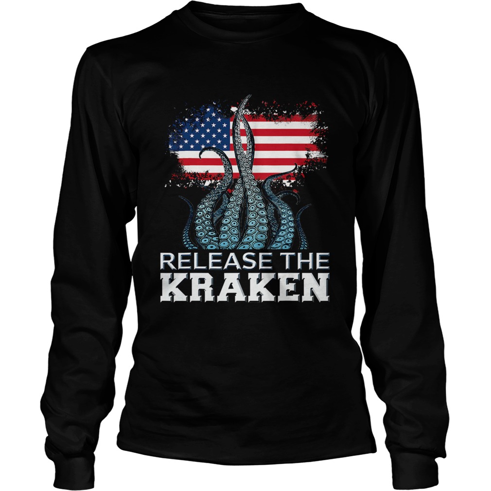 Release The Kraken American Edition Flag  Long Sleeve