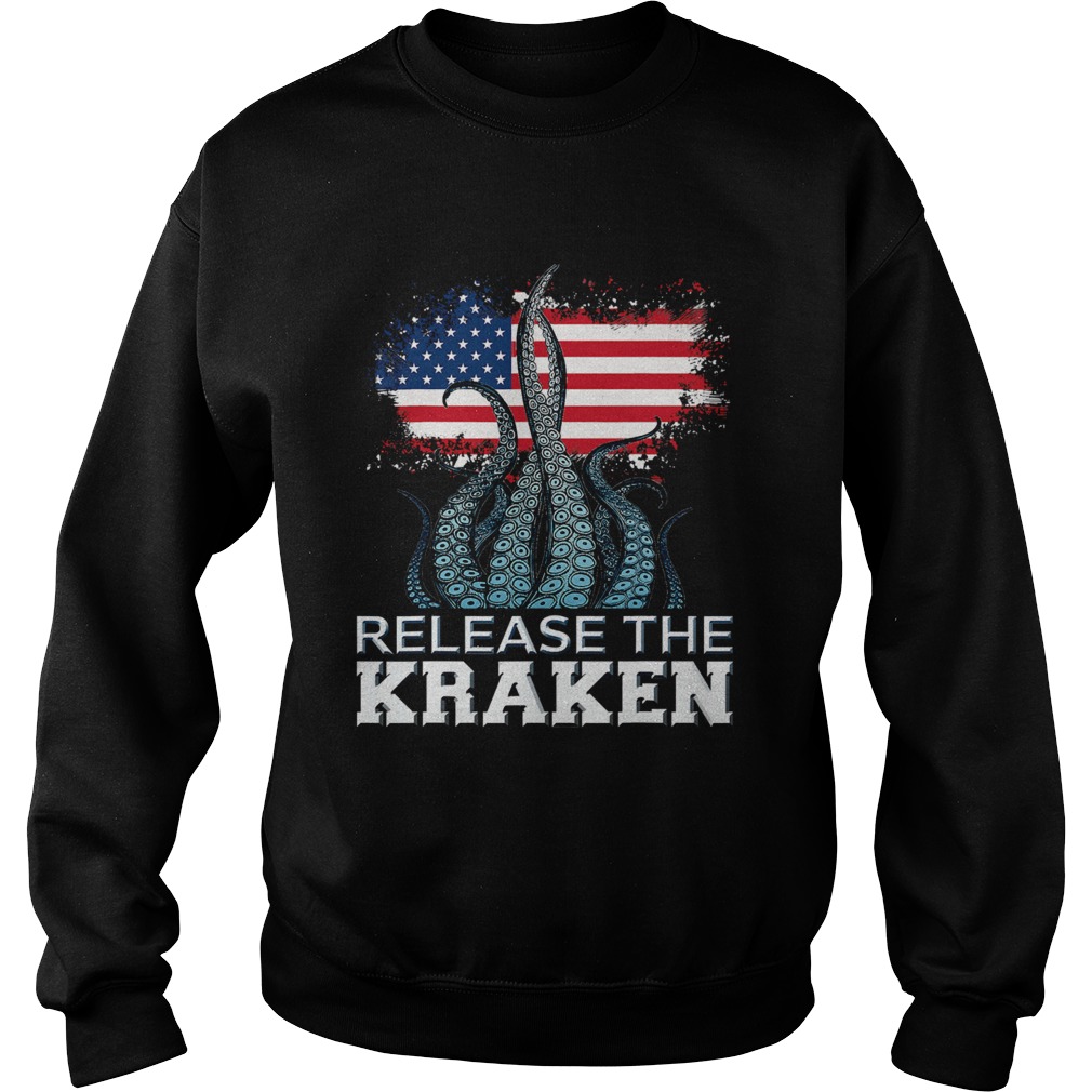 Release The Kraken American Edition Flag  Sweatshirt