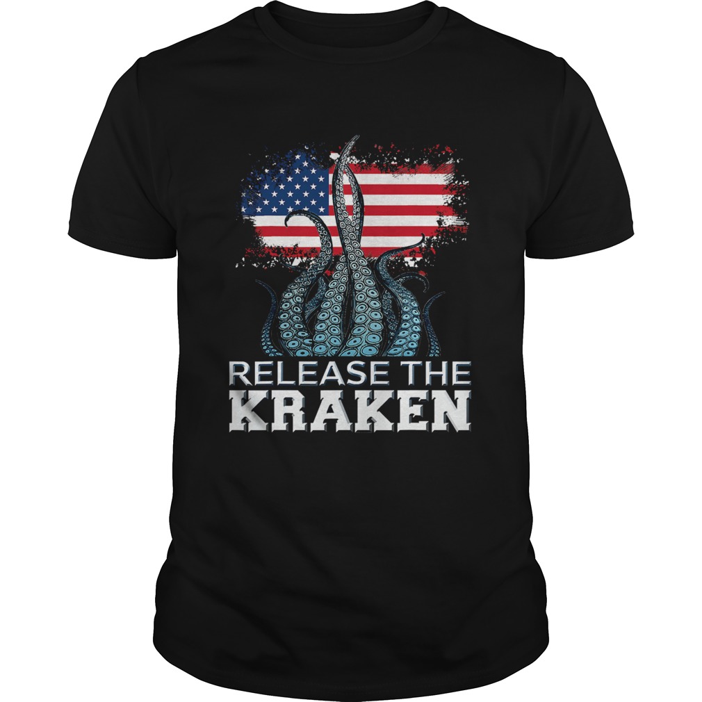 Release The Kraken American Edition Flag shirt