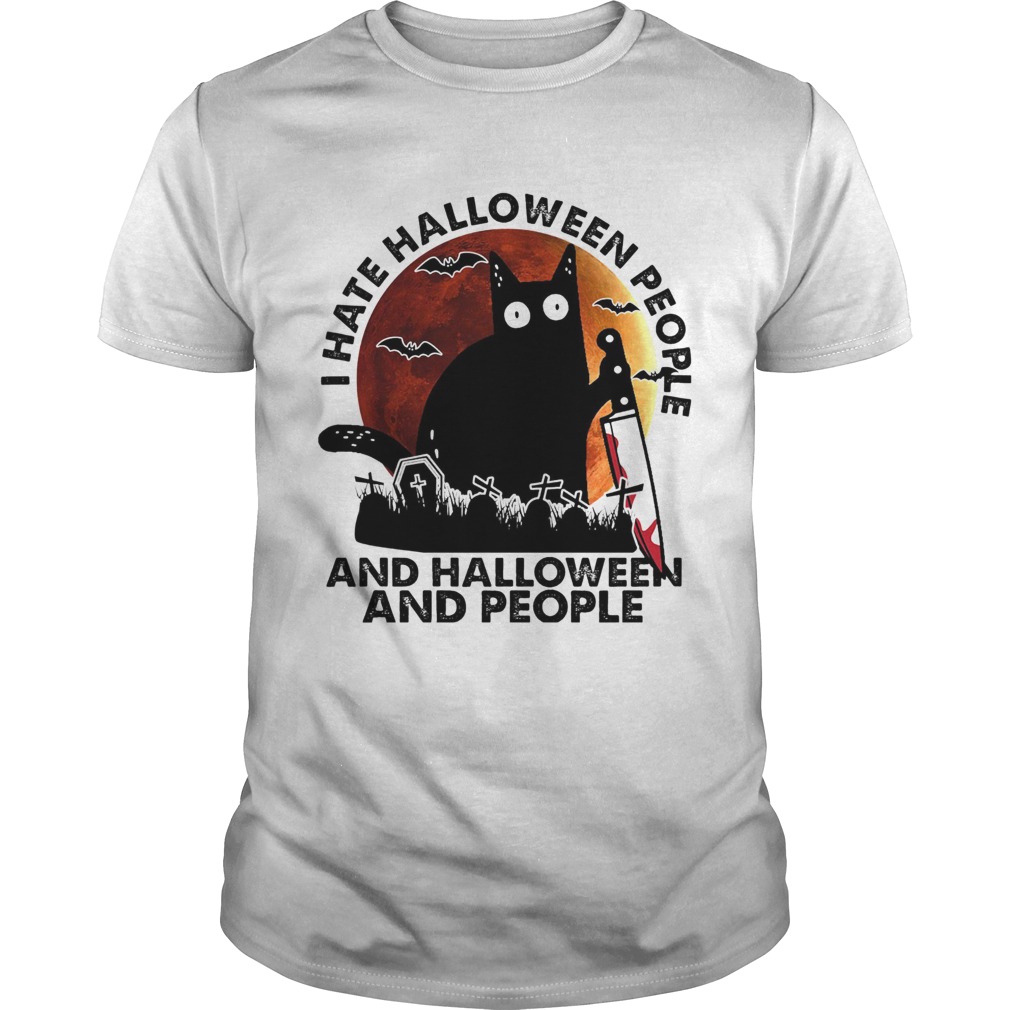 Retro I Hate Halloween And Halloween And People shirt