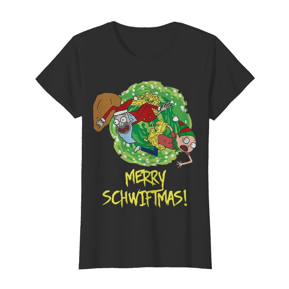 Rick And Morty Merry Swiftmas Christmas  Classic Women's T-shirt