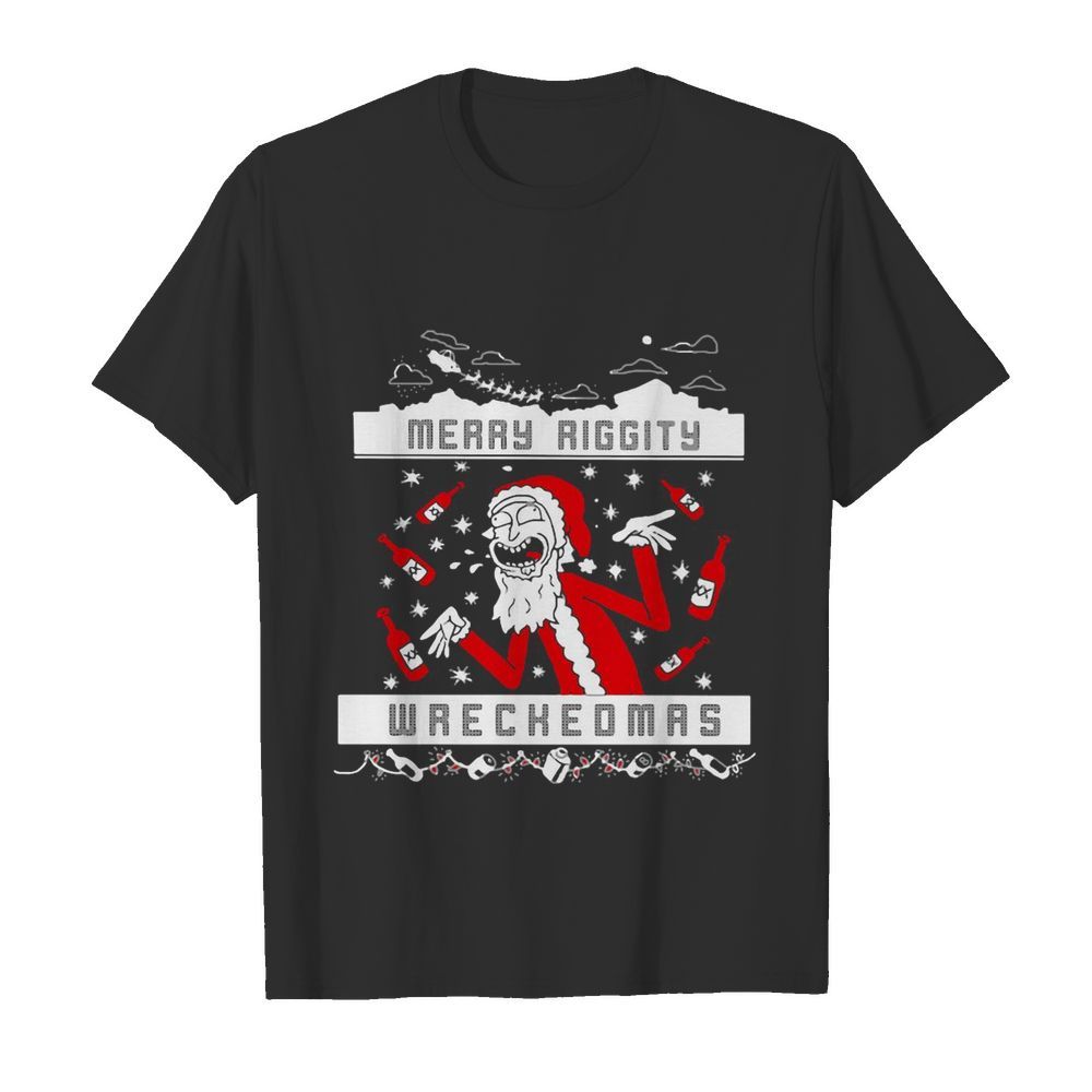 Rick And Morty Merry Swiftmas Merry Riggity Wrecked Xmas Ugly Christmas shirt